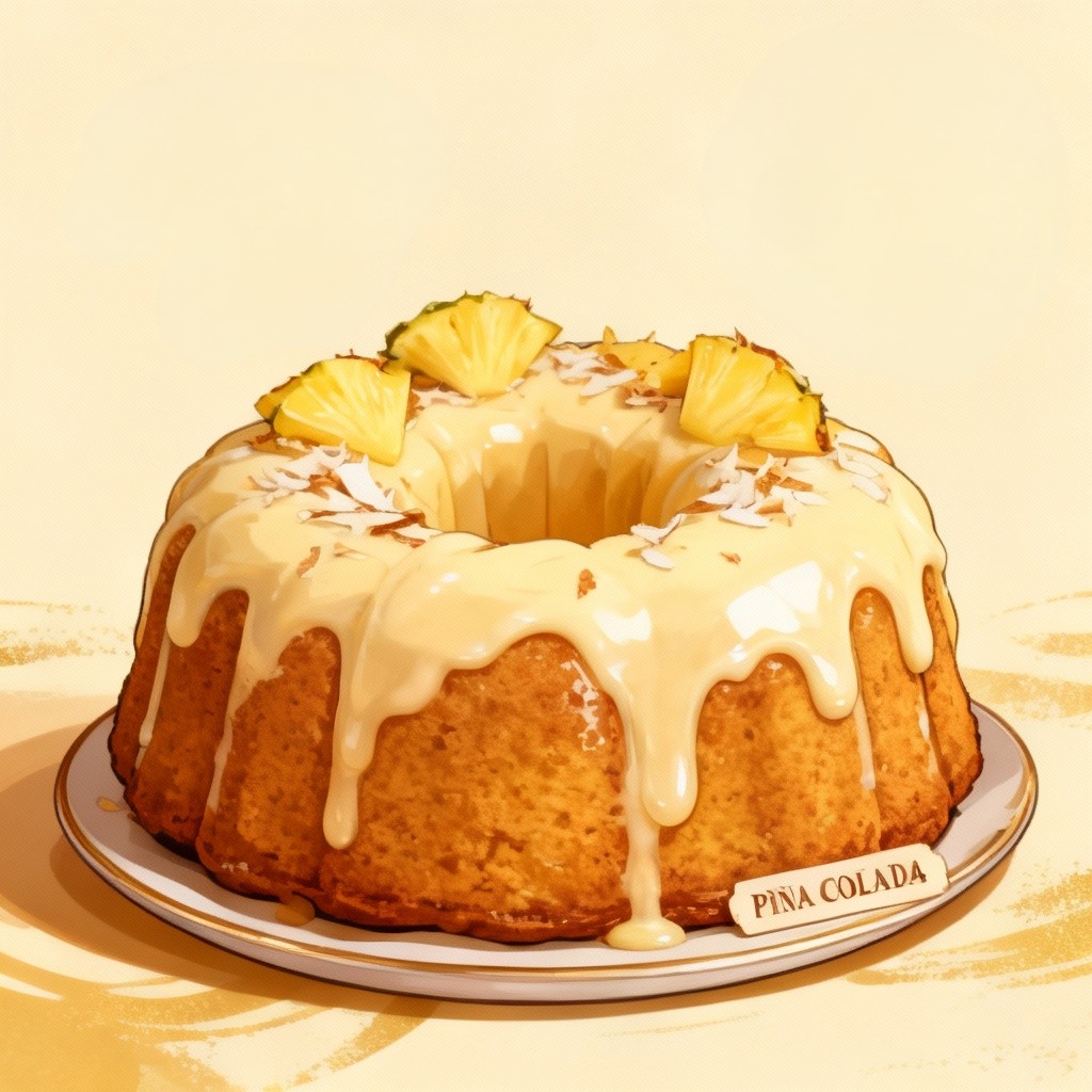Piña Colada Pound Cake tropical blend